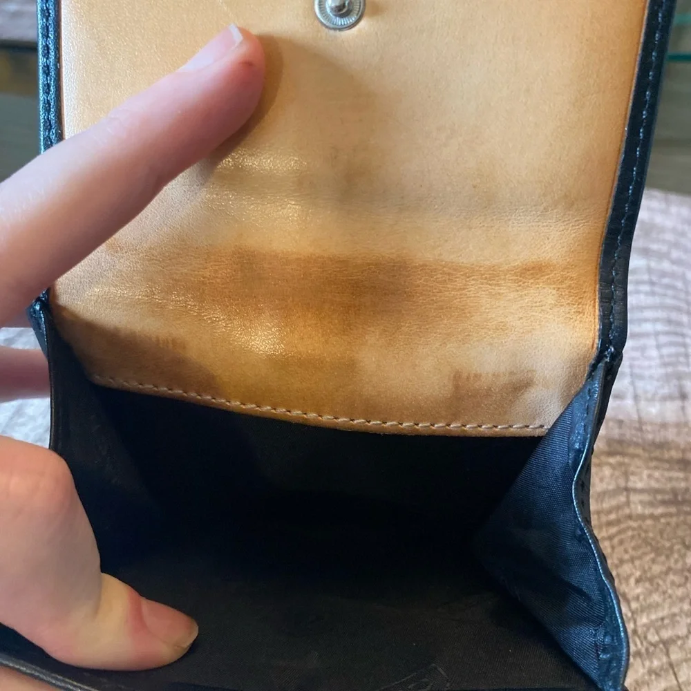 Coach Black and Gray Patterned Wallet